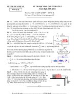 Tuyển tập đề thi HSG môn vật lý lớp 12 hay nhất  (41)