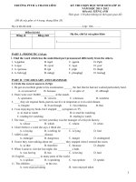 Đề thi học sinh giỏi môn Tiếng Anh lớp 10 chọn lọc số 11