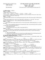 Đề tuyển sinh vào lớp 10 chuyên Hóa số 30