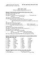 Đề anh 8 - sưu tập đề kiểm tra, thi học sinh giỏi tiếng anh 8 tham khảo bồi dưỡng  (181)