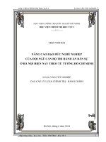 Nâng cao đạo đức nghề nghiệp của đội ngũ cán bộ thi hành án dân sự ở hà nội hiện nay theo tư tưởng hồ chí minh