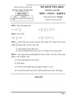 TRƯỜNG THCS TT PHÚ HÒA ĐỀ KIỂM TRA HỌC KÌ 2 TOÁN 6