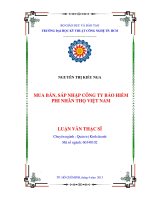 Mua bán, sáp nhập công ty bảo hiểm phi nhân thọ Việt Nam