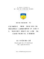 Các nhân tố ảnh hưởng đến mức độ hài lòng của sinh viên đối với chất lượng dịch vụ đào tạo của trường Cao đẳng Điện lực TP.HCM
