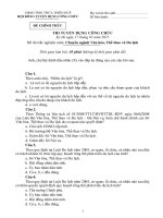 Thi tuyển công chức chuyên ngành Văn hóa - Thừa Thiên Huế 2015 (có đáp án chi tiết )