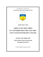 Chiến lược phát triển của xí nghiệp khai thác dầu khí-LDVN Vietsovpetro đến năm 2024