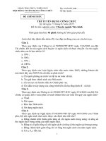 Thi tuyển công chức chuyên ngành Tài chính - Thừa Thiên Huế 2015 (có đáp án chi tiết )