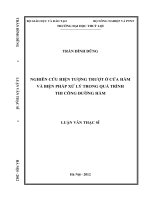 Nghiên cứu hiện tượng trượt ở cửa hầm và biện pháp xử lý trong quá trình thi công đường hầm