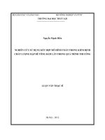 Nghiên cứu sử dụng kết hợp mô hình toán trong kiểm định chất lượng đập bê tông đầm lăn trong quá trình thi công