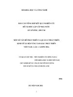 Một số vấn đề phát triển và quản lý phát triển kinh tế xã hội vùng tam giác phát triển Việt Nam-Lào-Campuchia