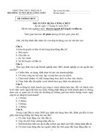 Thi tuyển công chức chuyên ngành Kế hoạch đầu tư - Thừa Thiên Huế 2015 (có đáp án chi tiết )