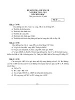 Đề kiểm tra 1 tiết môn Hình học lớp 9 số 11