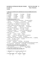 Đề tiếng anh 7 - sưu tầm đề kiểm tra, thi học sinh giỏi tham khảo bồi dưỡng (12)