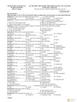 Đề thi thử quốc gia - 2015 - Môn Tiếng anh - Sở GD&ĐT TP. Hồ Chí Minh - TP. Hồ Chí Minh