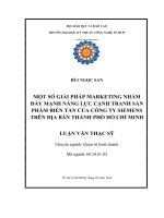 Một số giải pháp marketing nhằm đẩy mạnh năng lực cạnh tranh sản phẩm biến tần của công ty Siemens trên địa bàn thành phố Hồ Chí Minh