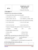 Đề kiểm tra 1 tiết Hóa học 8 - Đề 41