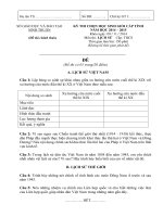 Đề thi học sinh giỏi bậc THCS tỉnh Ninh Thuận năm 2014 - 2015 môn sử