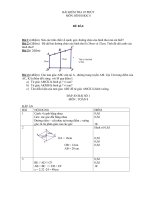Đề kiểm tra 1 tiết môn Hình học lớp 8 số 8