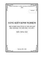SKKN Một số biện pháp tích cực hóa để giúp học sinh học tốt môn học vần lớp 1