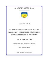 Giải pháp nâng cao năng lực cạnh tranh cho tổng công ty Công nghiệp In và Bao bì Liksin đến năm 2020