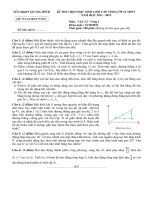 Đề thi HSG tỉnh Quảng Bình lớp 12 vòng 1 năm 2011 môn vật lý