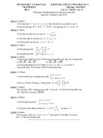 Đề kiểm tra học kì 1 môn Toán lớp 10 số 6