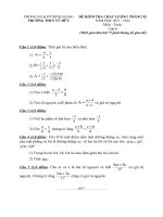 ĐỀ KIỂM TRA CHẤT LƯỢNG THÁNG 02 môn toán 6