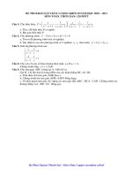 Đề thi vào lớp chọn vào lớp 10 năm 2010 -2011