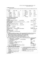 ĐỀ THI HSG ANH LỚP 6 NĂM 2014-2015