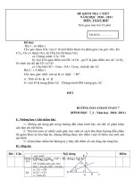 Đề kiểm tra 1 tiết môn Hình học lớp 7 số 2