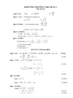Đề kiểm tra 1 tiết môn Đại số lớp 9 số 31