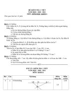 Đề kiểm tra 1 tiết môn toán Hình học lớp 6 số 13