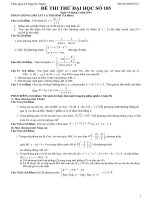 Đề luyện thi đại học môn Toán số 105
