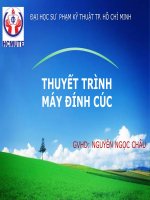 BÀI TẬP MÔN THIẾT BỊ MAY CÔNG NGHIỆP VÀ BẢO TRÌ - TÌM HIỂU VỀ MÁY ĐÍNH NÚT
