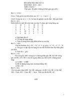 Đề kiểm tra học kì 2 môn Toán lớp 7 số 12