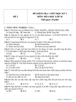 Đề kiểm tra 1 tiết HK 2 môn Hóa học 10 - Đề 3