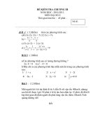 Đề kiểm tra 1 tiết môn Đại số lớp 8 số 12