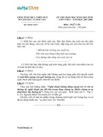 Đề thi học sinh giỏi lớp 9 môn Văn tỉnh Thừa Thiên Huế năm 2008