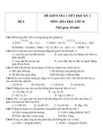 Đề kiểm tra 1 tiết HK 2 môn Hóa học 10 - Đề 8