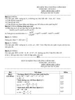 Đề kiểm tra 1 tiết môn Hình học lớp 9 số 6