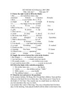 Đề tiếng anh 7 - sưu tầm đề kiểm tra, thi học sinh giỏi tham khảo bồi dưỡng (10)