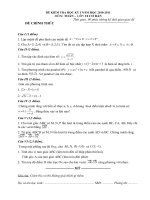 Đề kiểm tra học kì 1 Toán lớp 10 số 7