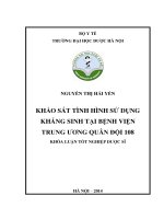 Khảo sát tình hình sử dụng kháng sinh tại bệnh viện trung ương quân đội 108