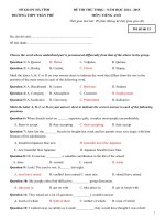 20 đề thi thử THPT Quốc gia 2015 môn Tiếng Anh trường THPT Trần Phú, Hà Tĩnh (15)