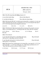 Đề kiểm tra 1 tiết Vật Lý 11 - Đề số (38)
