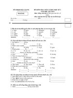 kiểm tra hk1 anh văn 6