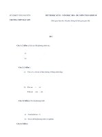 TRƯỜNG THPT BẮC SƠN ĐỀ KIỂM TRA HỌC KÌ 2 MÔN SINH TOÁN LỚP 10