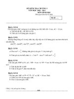 Đề kiểm tra 1 tiết môn Hình học lớp 9 số 10