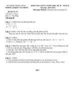 PHÒNG GD&ĐT TÂN HỒNG ĐỀ KIỂM TRA HỌC KÌ 2 TOÁN 8