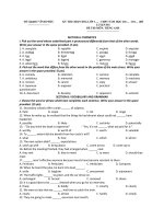 Đề ôn thi học sinh giỏi Tiếng Anh lớp 12 số 9